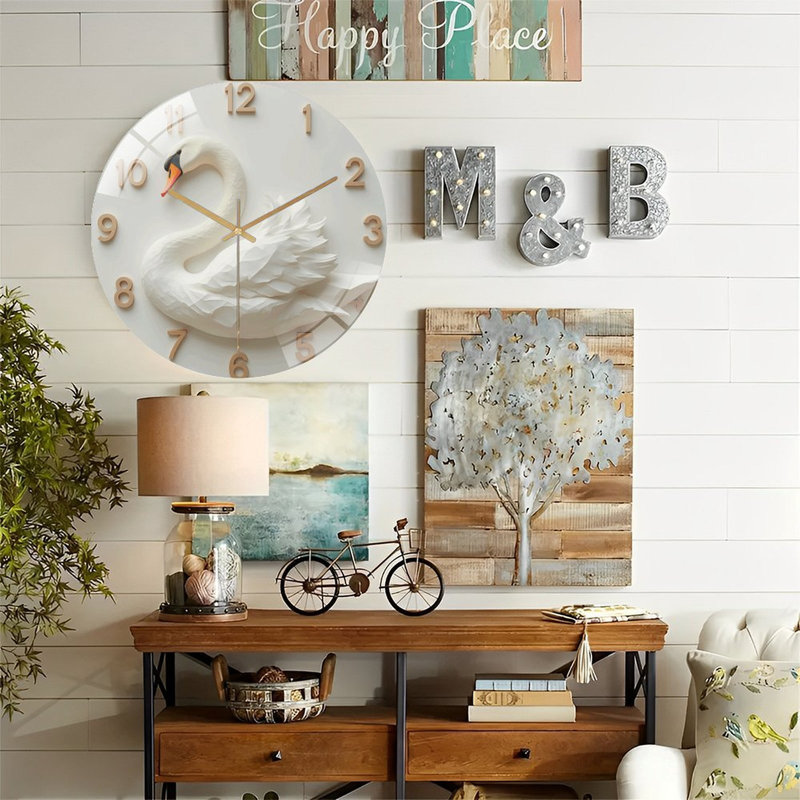 Horloge murale Swan