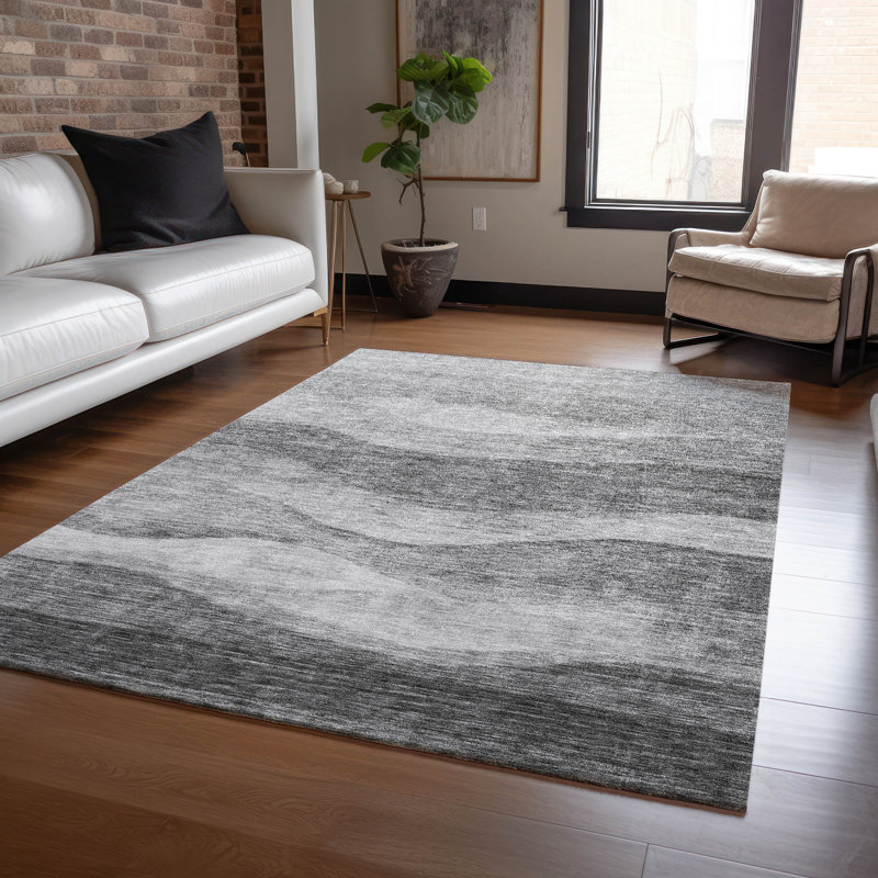 Tapis intérieur / extérieur gris Louisa , 5' x 7'6"
