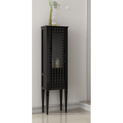 Diamond Solid Wood Freestanding Linen Tower