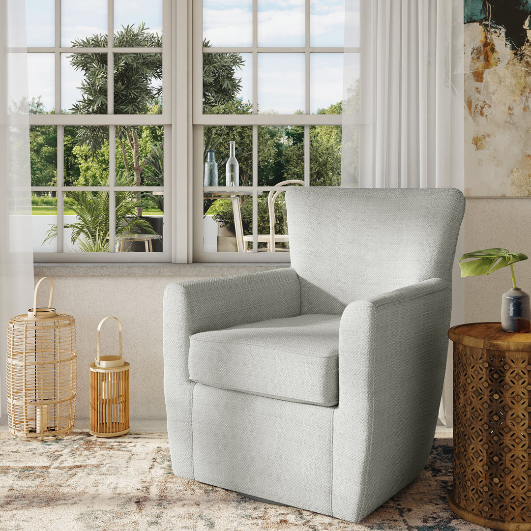 Aloisio 32.5'' Wide Swivel Armchair Beachcrest Home™ Upholstery 