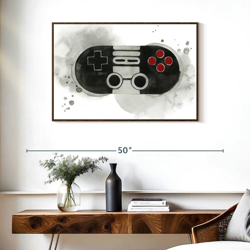 Gamer IV, 37 po x 25 po, Cadre flottant noyer