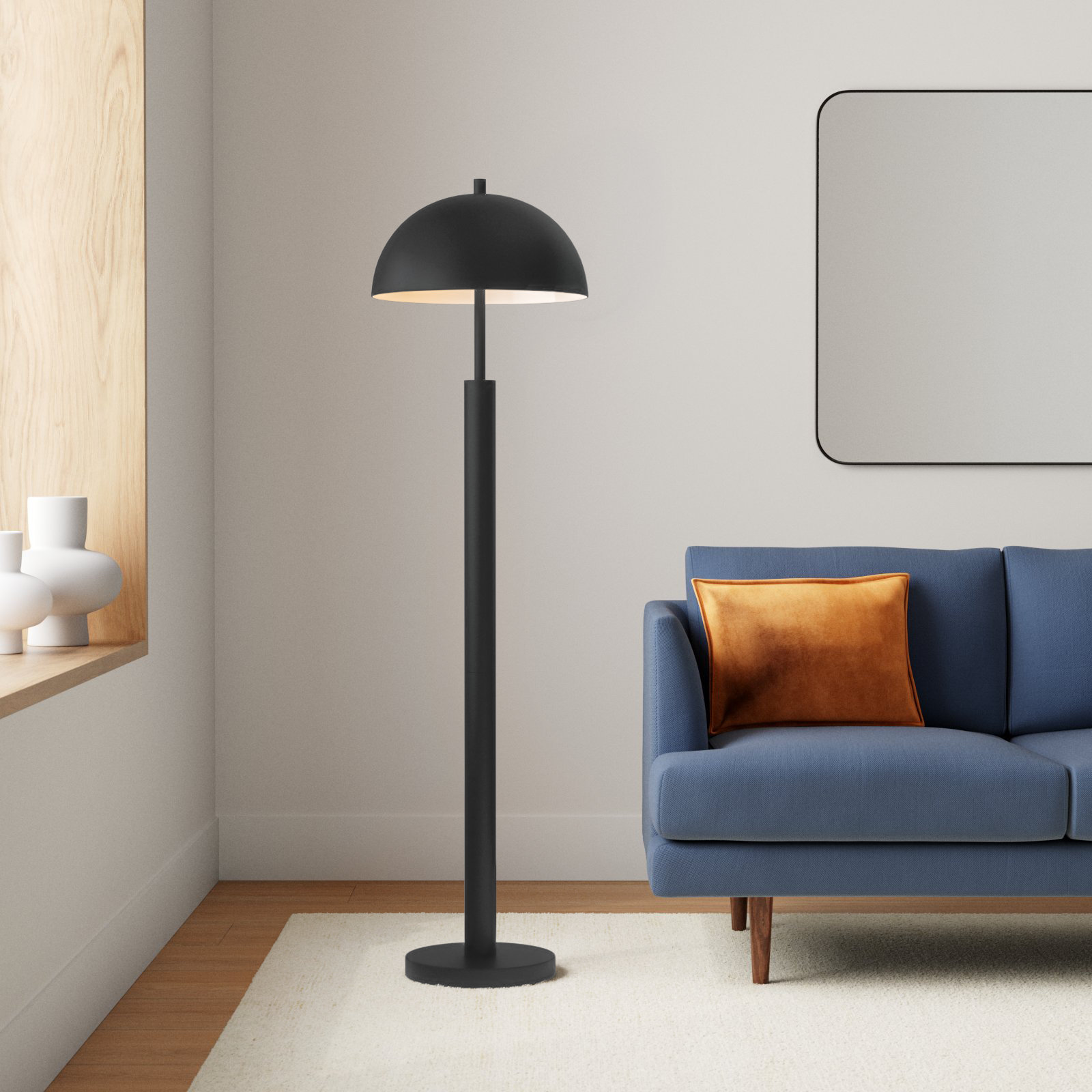 Rialta 58'' Floor Lamp, Blackened Bronze