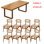 Nordic style solid wood rectangular table set