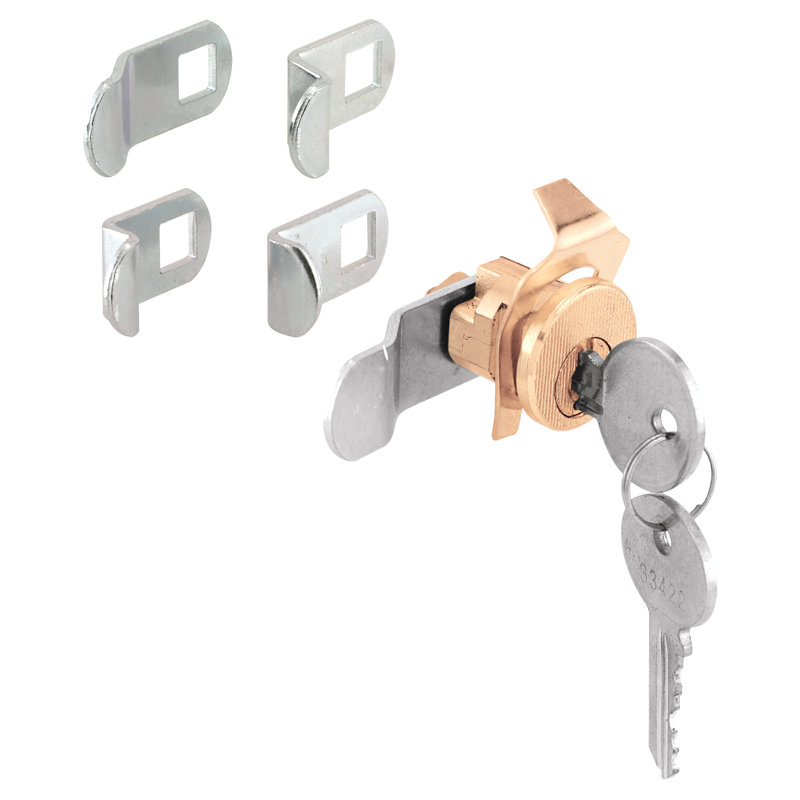 Counter Clockwise 5 Cams 5-Pin Mail Box Lock, Brass Face, 4.85" H x 3.75" W x 1.3" D