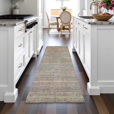 Machine Washable Indoor/Outdoor Oden ACN2148 Striped Rug