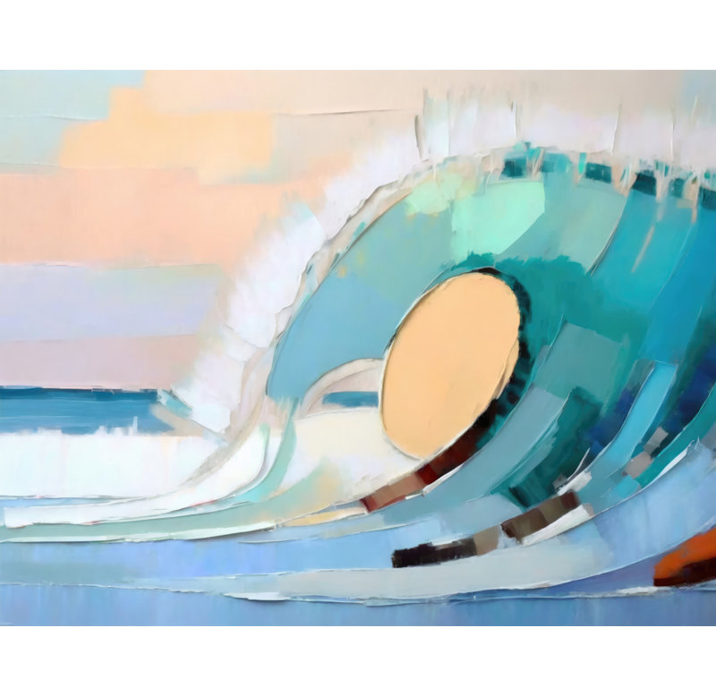 «Waves 2» sur toile, H 15 po x l 18 po