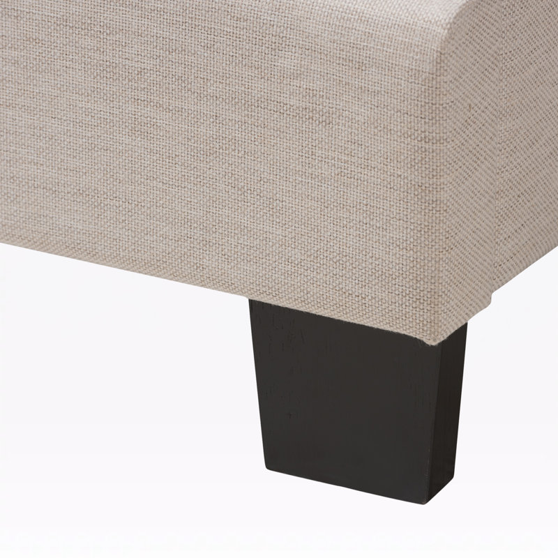 Tissu capitonné Julian standard à profil bas, Double, Beige clair
