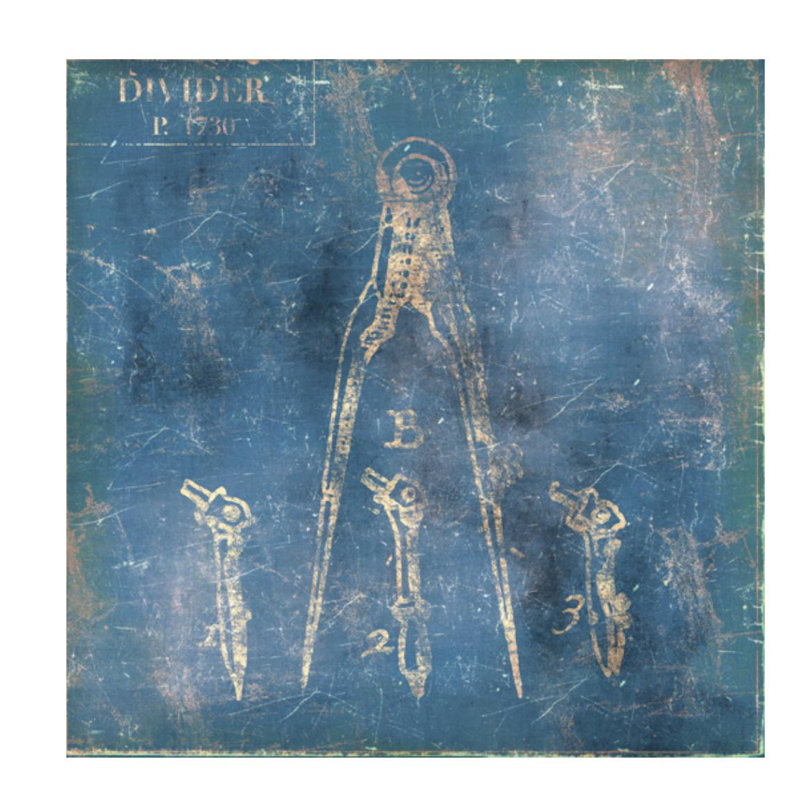 «Maritime III» par Zoey Riley - impression, H 24 po x l 24 po x 1,5 po, Couche de verre