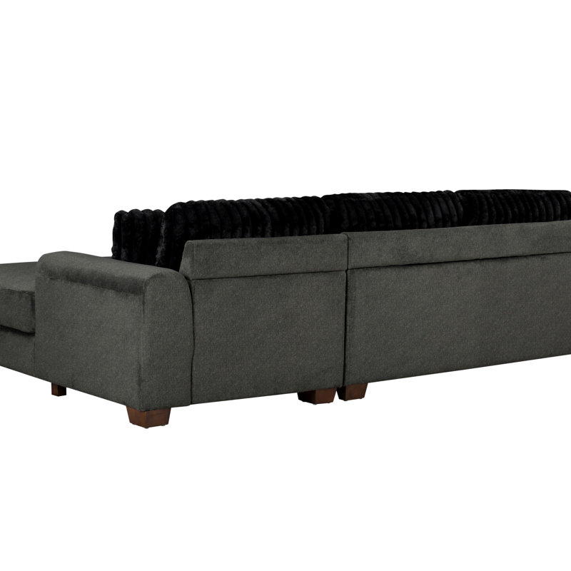 Coussins réversibles Modern, Gris foncé