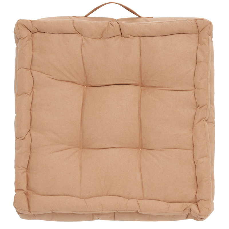 Gardenia Floor Pillow, 18" H x 18" W, Champagne