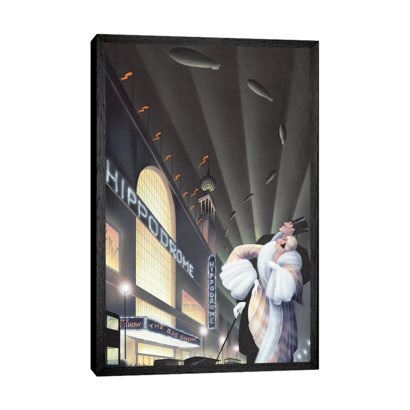 The Hippodrome by Robert Hoppe - Floater Frame Gallery-Wrapped Canvas Giclée on Canvas, Black, 101.6 cm H x 66.04 cm W