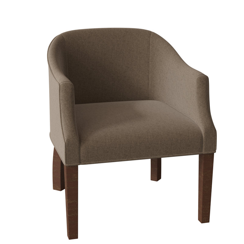 Fauteuil demi-tonneau Aiden, 2018 Snow, Amande chamois