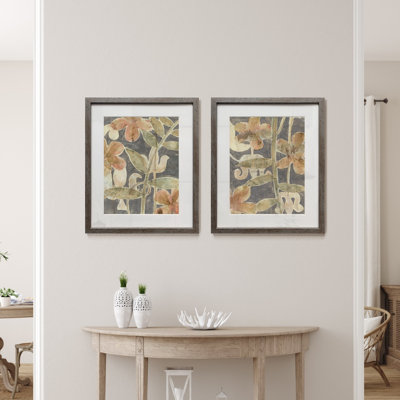 «Rainforest Fresco I», ensemble de 2 reproductions d'art sur papier encadrées