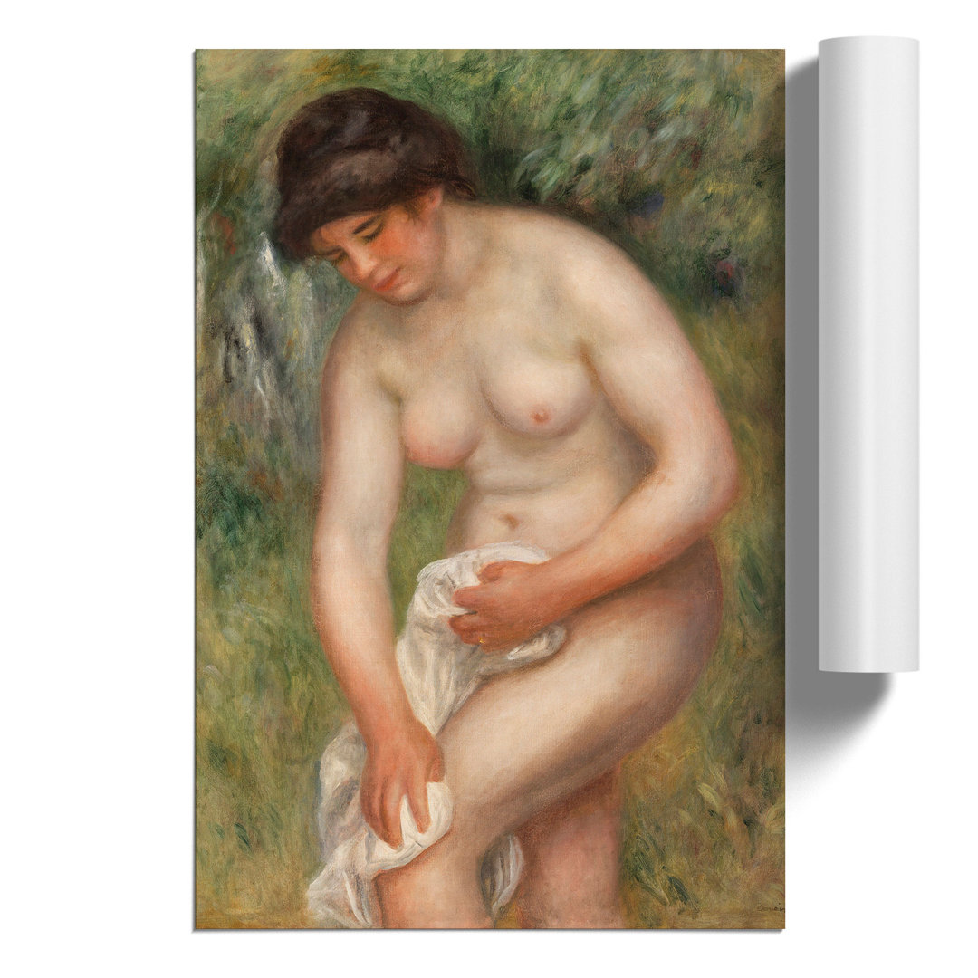 Bather Drying Herself by Pierre Auguste Renoir - Frameless Print