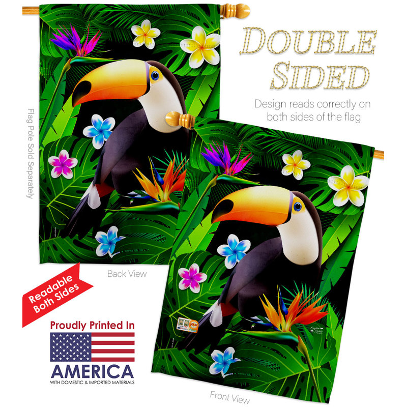 Double Sided 40'' H x 28'' W Polyester House Flag