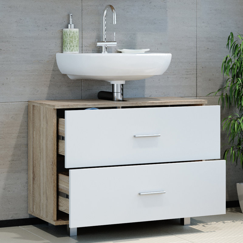 81Cm Free-Standing Single Bathroom Vanity Base Only, Sonoma Oak