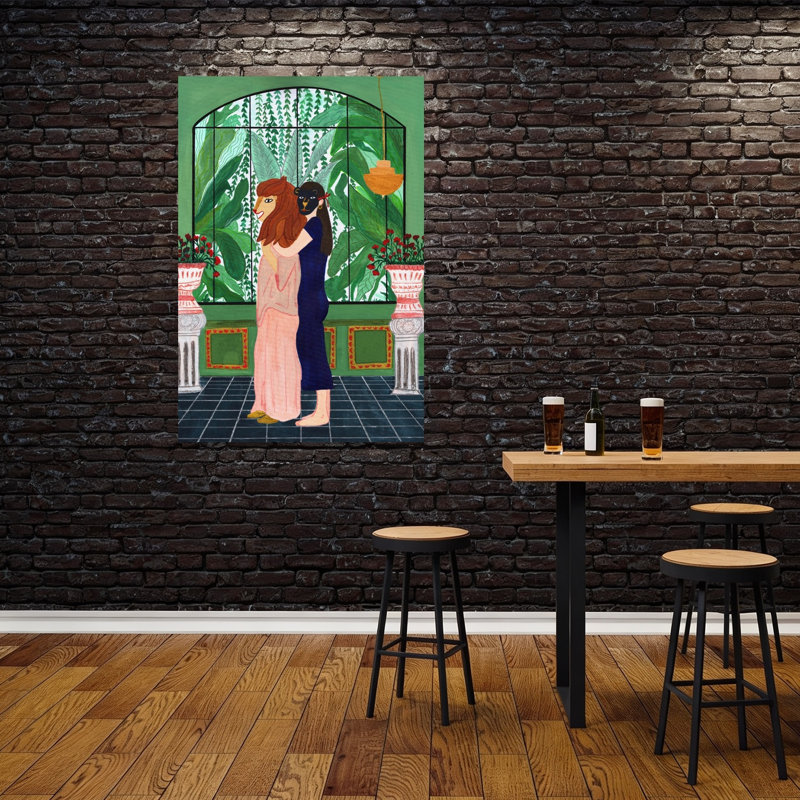 Lion Mom Whimsical Contemporary Cat Lion Wall Art Print, 152.4cm H x 101.6cm W
