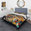 Ensemble de housse de couette orange en microfibre / polyester Orange Retro Vibe-1596878595