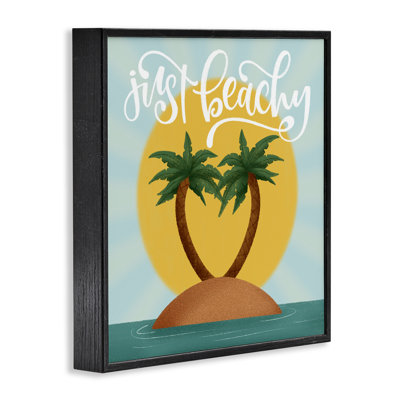 Just Beachy Tropical Island Framed Giclee, design by Sarah Hickman