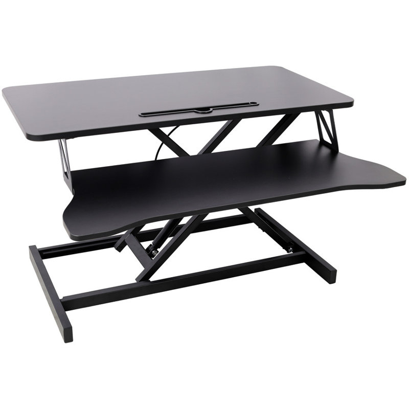 Adjustable Height Standing Laptop Desk,Adjustable Sit to Stand Up Workstation with Keyboard Tray, Black
