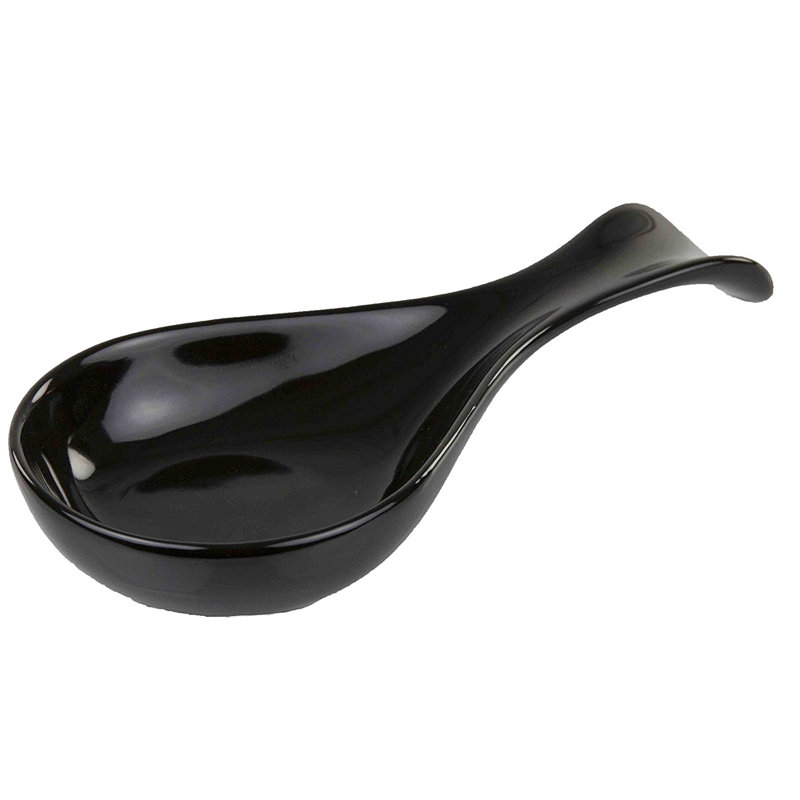 Ceramic / Porcelain Oval Spoon Rest, Black