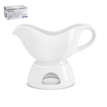Ovente Fw024589b Electric Gravy Boat Warmer with 13.5 oz Serving Ceramic Pot & Lid Cover Black