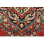 Tapis rouge en laine des années 70 5 pi 4 po x 7 pi 9 po Myabella