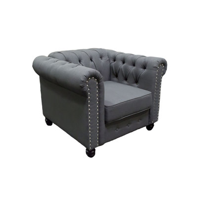 Hodson Upholstered Tufted Arm Chair 