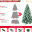 Arbre teinté bleu 9 pi, 3268 pointes, conception à charnières pour un assemblage rapide, arbre de Noël sur pied avec teinte, aspect naturel, installation, métal sécurisé