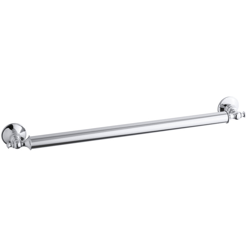 Traditional Grab Bar, Polished Stainless, 24"W