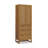 Modern Boho Solid Wood Linen Cabinet Storage with Drawers, Rattan Inlay Doors & Adjustable Shelves-118226013