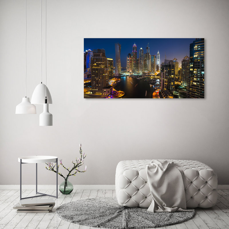 Marina In Dubai - Wrapped Canvas Print
