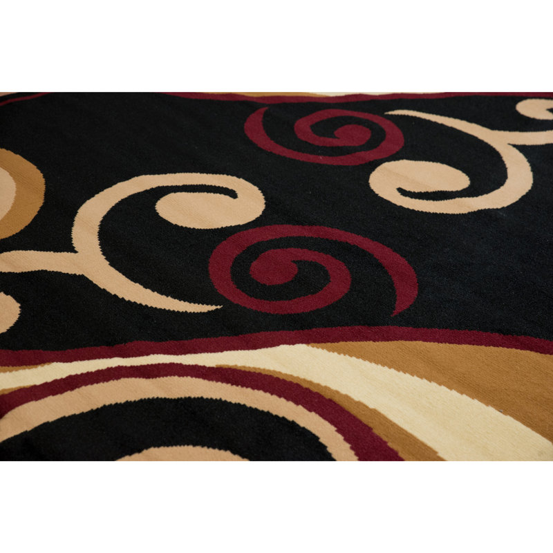 Bailes Synthetic Abstract Indoor Rug, Rectangle 5'3" x 7'2"