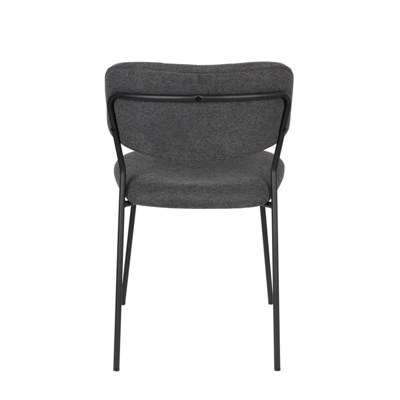 Jolien Upholstered Dining Chair, Dark Gray