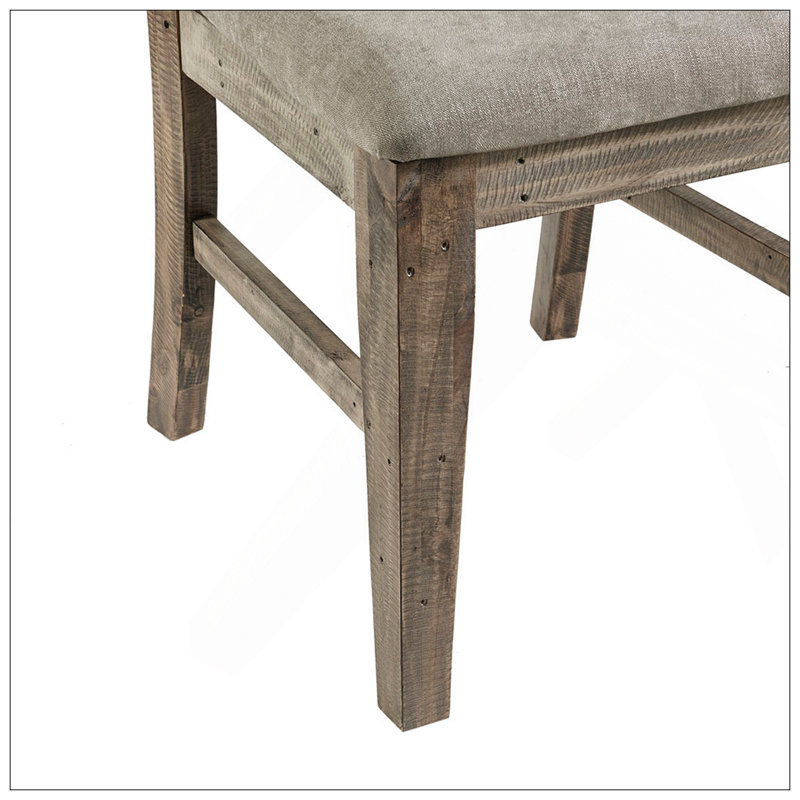 Ensemble de 2 chaises de salle à manger de style rustique, sièges et dossiers rembourrés confortables avec structure en bois vieilli à la main, parfait pour un décor industriel