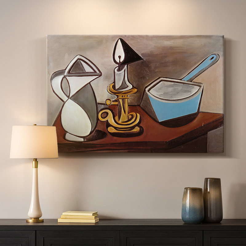 La casserole émaillée (La Casserole émaillée) -Pablo Picasso-Toile tendue avec châssis -1945, 24 x 36