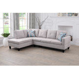 Upholstered L-Shaped Sectional Left Hand Facing