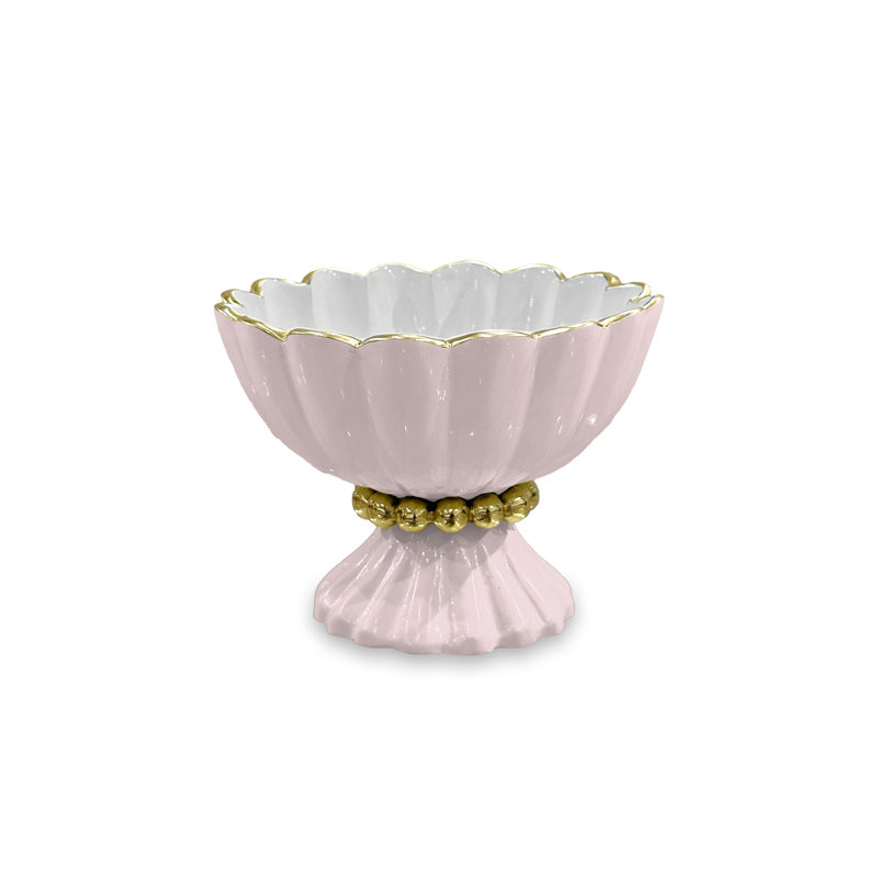 Mini piédestal avec cuillère Encanto Vienna, Blanc / or / Camilla