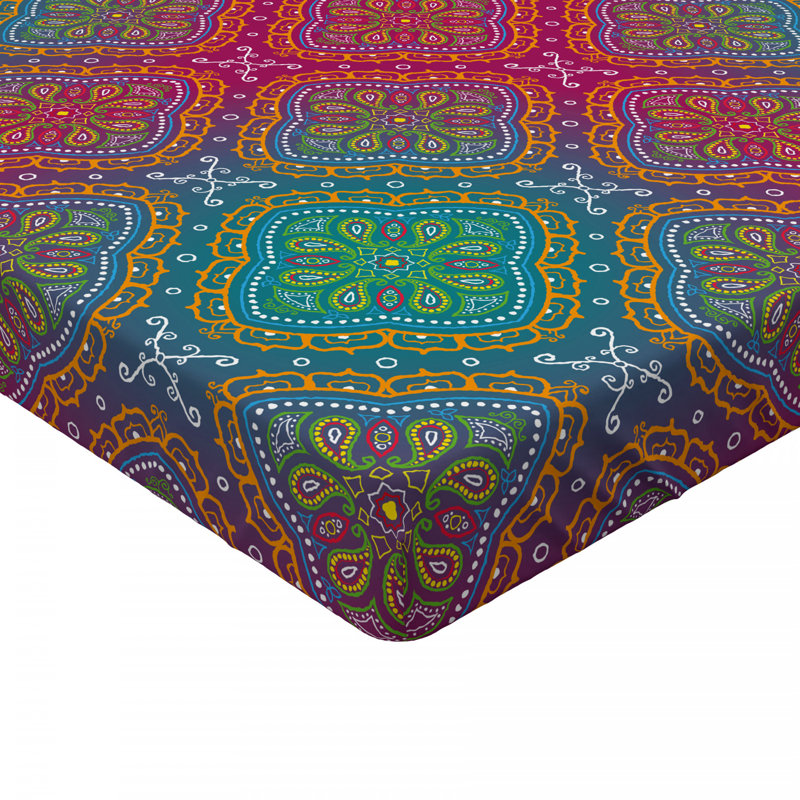 Microfiber Paisley Fitted Sheet, Full Fitted Sheet