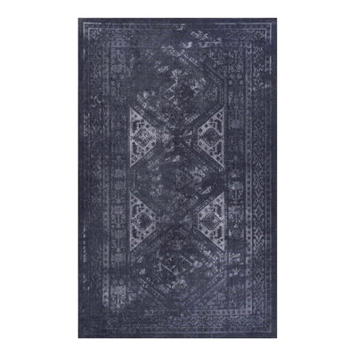 Tapis 274 x 366 cm, lavable, antidérapant et non pelucheux - Ajoutez une touche de dynamisme à votre chambre, salon, cuisine ou salle à manger. Lavable à la machine, à poils courts, résistant aux taches, pour un style polyvalent et élégant.
