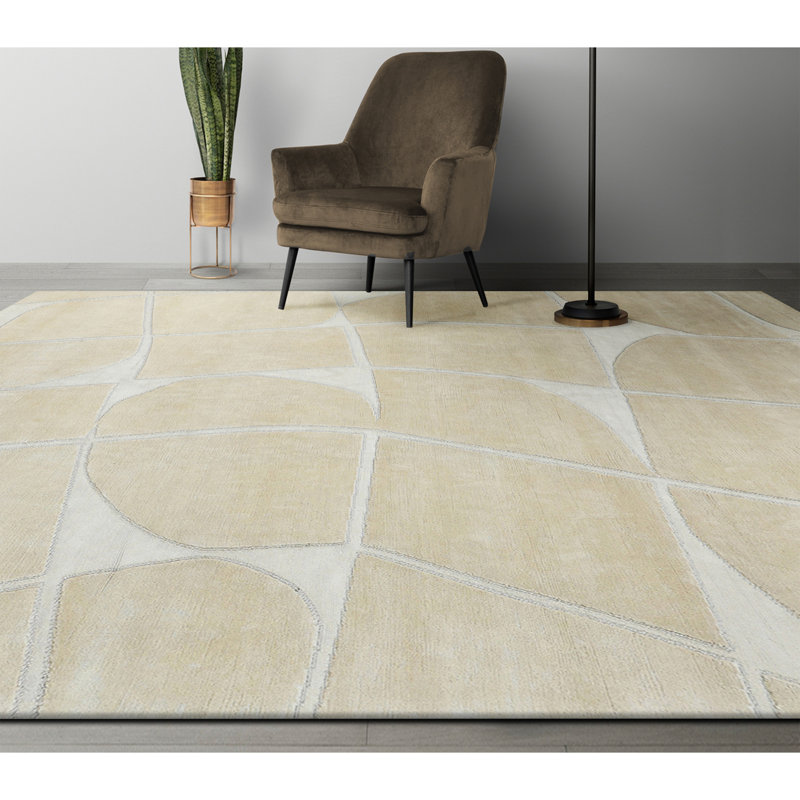 Tapis rectangulaire noué à la main, Rectangle 6 pi x 9 pi