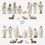 Ensemble de 12 figurines de crèche en résine ivoire-561437681-561437679
