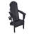 Folding Adirondack Chair With Side Table, 3-Piece Adirondack Chair Set With Wood Texture-912157177