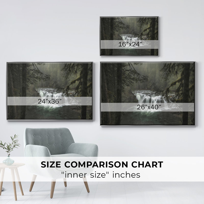 Misty, reproduction d'art sur toile, Argent, H 25 po x l 37 po x P 2 po