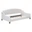 Lit de jour moderne capitonné à boutons capitonné avec rangement spacieux pour une vie contemporaine et une utilisation efficace de l'espace