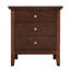 Table de chevet contemporaine contemporaine avec trois tiroirs spacieux pour un grand rangement, aucun assemblage requis-897373085