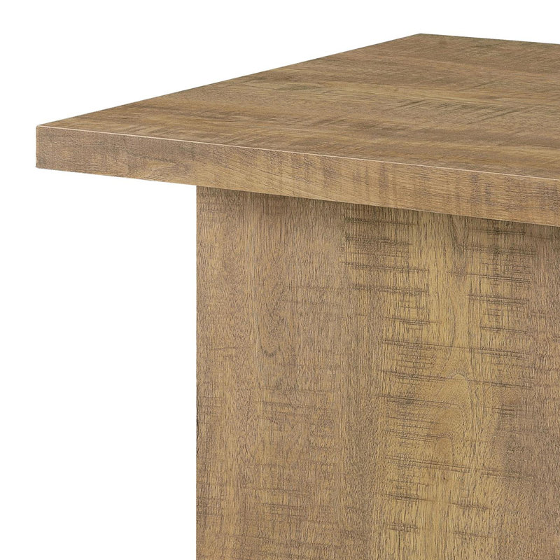Gabriel Square Pedestal End Table, Mango
