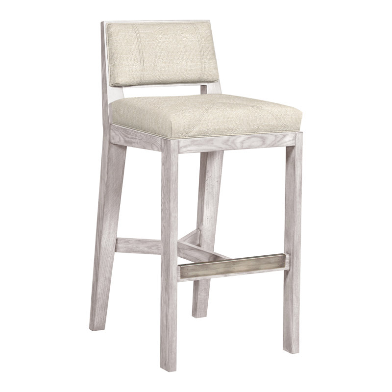 Thom Filicia 32.5'' Bar Stool, Dove Gray, Tommy Flax