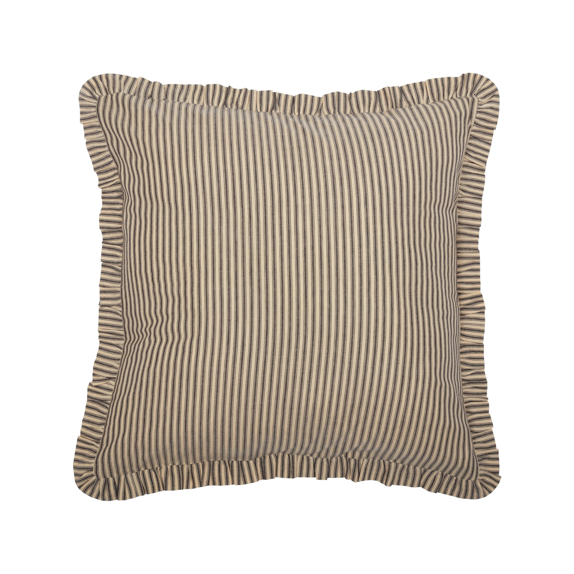 Cotton Sham Set, Dark Crème, Coal Black