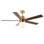 Ventilateur de plafond 52 po à DEL à intensité variable avec télécommande, 3 lumières de couleur, moteur à courant continu réversible à 6 vitesses, pales de bois à double face, tiges de 4 po / 10 po